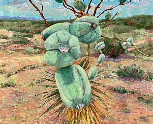 painting of yucca fruit in the desert